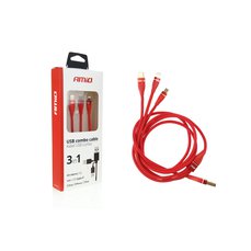 Kabel datový  3in1 MFi 3,1A 1,2m