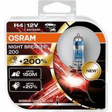 Žárovky H4 Osram Night Breaker +200% (DUO BOX 2ks)
