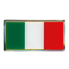 Logo 3D Italská vlajka - proužek 78x40 mm 1ks