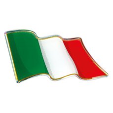 Logo 3D Italská vlajka- vítr 78x40 mm 1ks