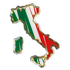 Logo 3D Italská vlajka -stát 35x66 mm 1ks