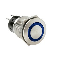 Tlačítko startovací LED 12/24V - 5A modré NEW 7/2023