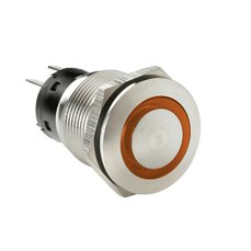 Tlačítko startovací LED 12/24V - 5A oranžové NEW 7/2023