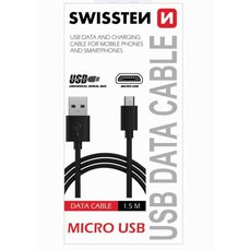 Kabel datový SWISSTEN USB / micro USB 1,5m