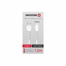 Kabel datový SWISSTEN USB/LIGHTHING 1,2m bílý (samoprodavač) NEW 3/2023