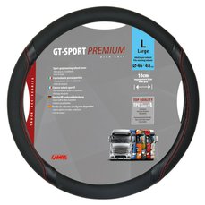 Potah volantu GT-Sport PREMIUM, 46-48cm "L" Blac/Red NEW 3/2024