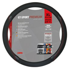 Potah volantu GT-Sport PREMIUM, 49-51cm "XL" Blac/Red NEW 1/2024