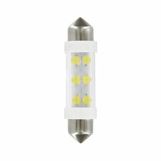 Žárovka LED 24V sufit 6 LED, 11x41mm, bílá 6500°K (2ks)