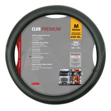 Potah volantu CLUB PREMIUM černý, 44-46cm "M"