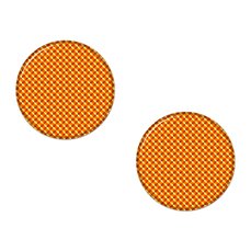 Samolepka 3D odrazka kulatá 5 cm - oranžová 2ks