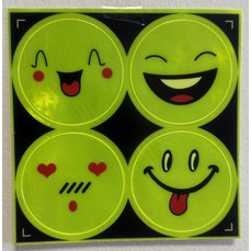Reflexní nálepky SMILE 4ks, průměr 6,5cm, žluté NEW 5/2025 Reflexní nálepky SMILE 4ks, průměr 6,5cm, žluté NEW 5/2025