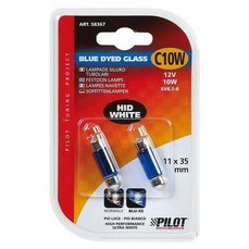 Žárovka 12V 10W sufit 11 x 35mm BLUE-XENON, 2ks