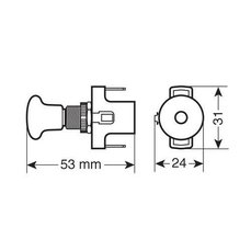 Vypínač s LED switch zelený 12V - 10A