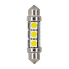 Žárovka Hyper-LED 24-30V sufit 12 SMD x 3 chips, 11x41mm, bílá 6500°K  (2ks)