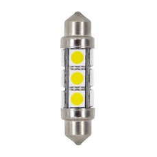 Žárovka Hyper-LED 24-30V sufit 12 SMD x 3 chips, 11x41mm, bílá 6500°K  (2ks)