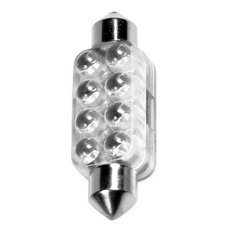 Žárovka LED 12V sufit 8 LED, 13x44mm, modrá (1ks)